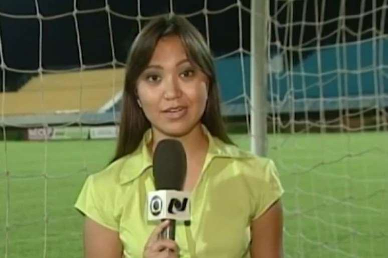 Thalita Tavares em cobertura esportiva