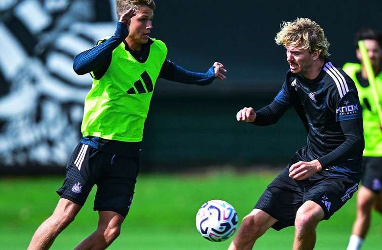 Atividade de prepara&ccedil;&atilde;o do Newcastle antes de encarar o Tottenham &ndash;