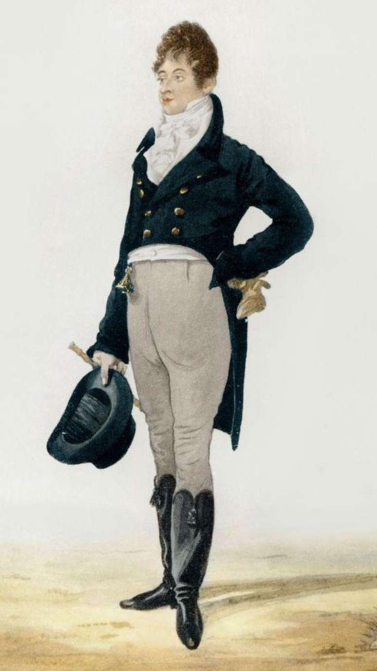 George 'Beau' Brummell transformou sua apar&ecirc;ncia e seu comportamento em uma extraordin&aacute;ria fonte de influ&ecirc;ncia social