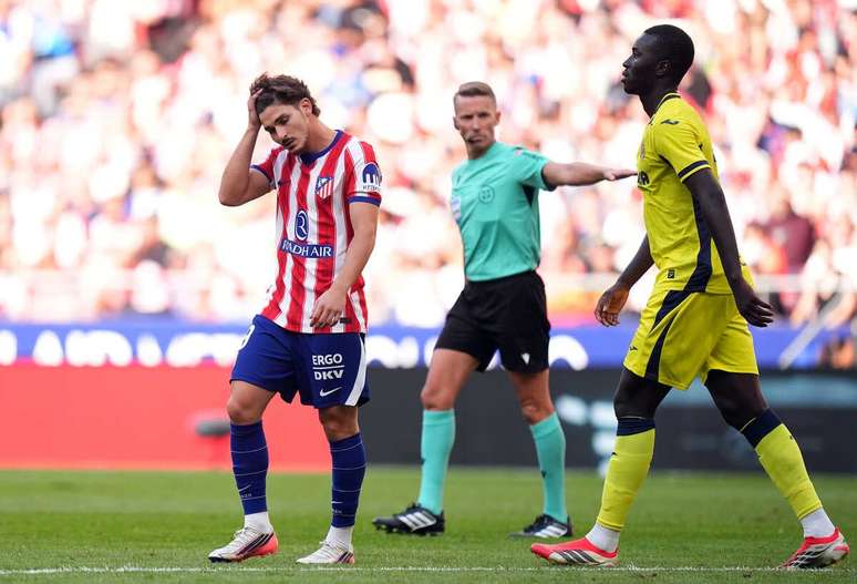 Julian &Aacute;lvarez foi muito vaiado pela torcida no empate do Atl&eacute;tico de Madrid com o Villarreal &ndash;