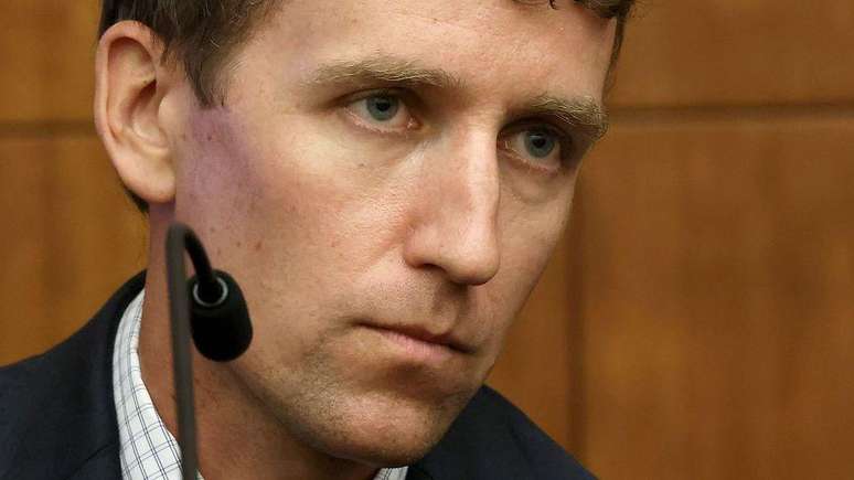 Patrick Clancy durante depoimento 
