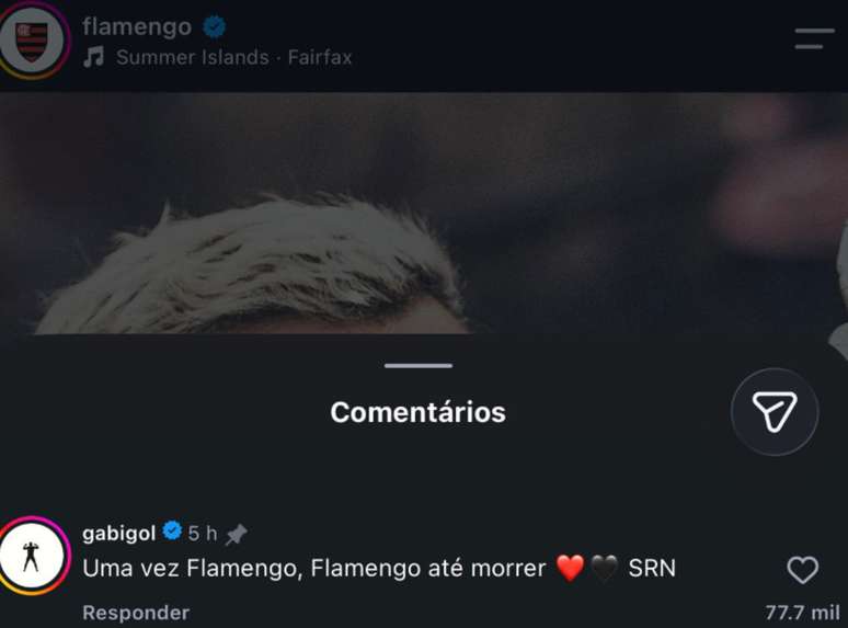 Gabigol voltou a declarar sua paix&atilde;o pelo Flamengo &ndash;