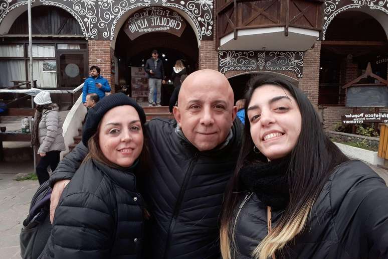 Eliana Yaynes com seu marido e filha