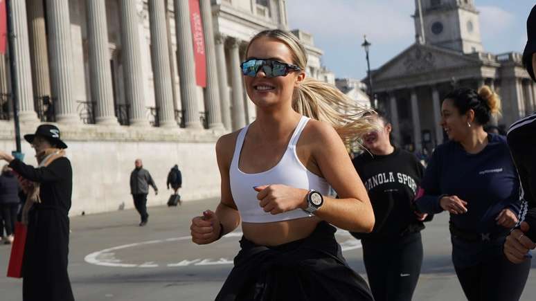 Maddie &eacute; corredora e tamb&eacute;m gosta de ioga, t&ecirc;nis e triatlo