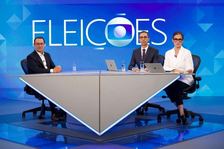 Augusto Cury com Renata Vasconcellos e C&eacute;sar Tralli nos Est&uacute;dios Globo