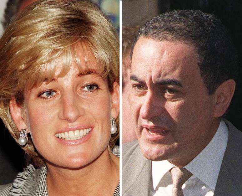 Diana e o namorado Dodi Fayed.