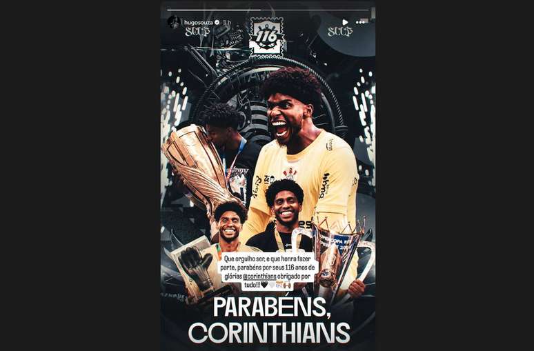 Hugo Souza celebra anivers&aacute;rio do Corinthians &ndash;