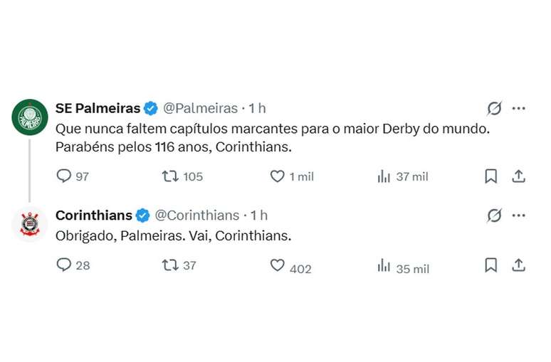 Intera&ccedil;&atilde;o do Palmeiras no anivers&aacute;rio do Corinthians &ndash;
