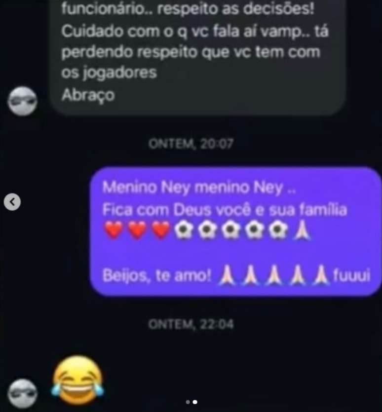 Resposta de Vampeta.