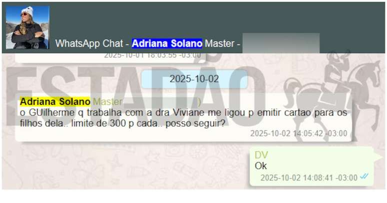 Vorcaro consentiu com valor de R$ 300 mil em limite a filhos de Moraes 