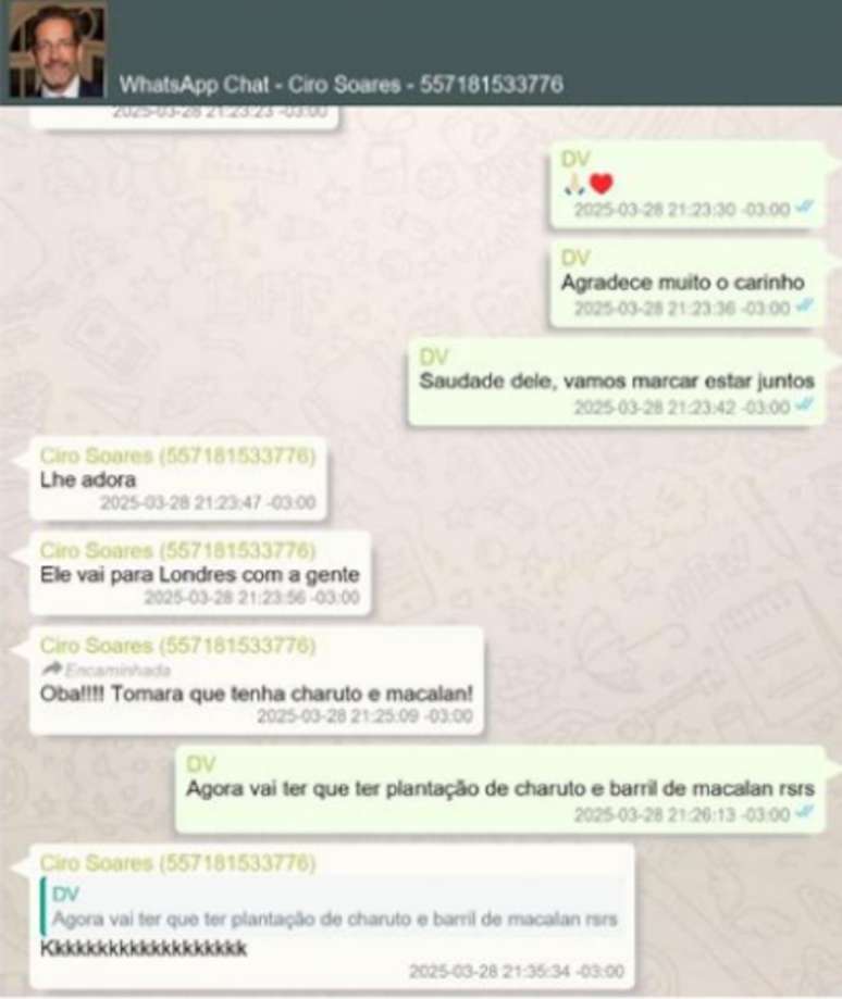 &lsquo;Tomara que tenha charuto e Macallan&rsquo; e mais mensagens de Gonet para Moraes