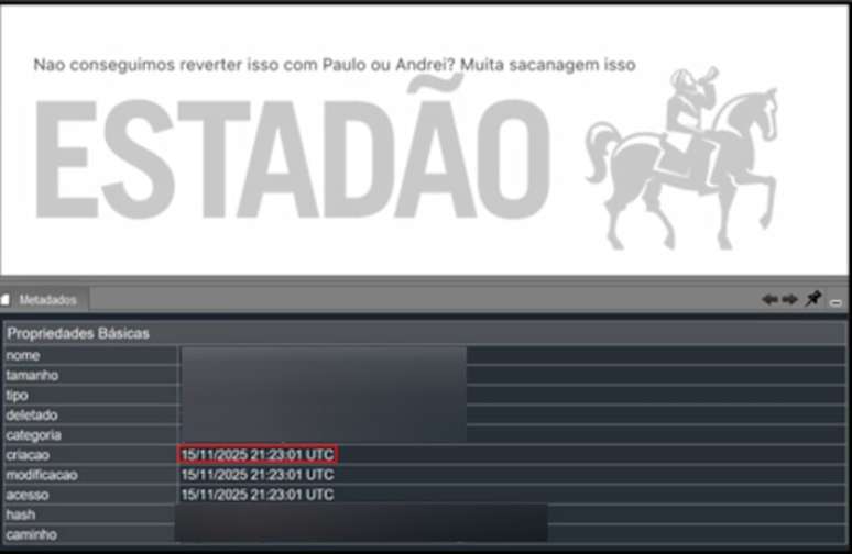 mensagens do Vorcaro