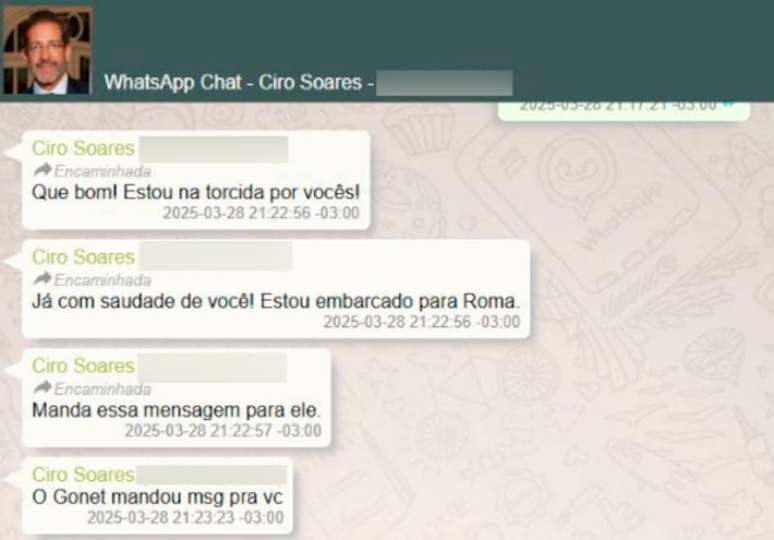 O procurador-geral da rep&uacute;blica, Paulo Gonet disse em mensagens que estava com saudade de Daniel Vorcaro, dono do Banco master. Foto Policia Federal/Reprodu&ccedil;&atilde;o