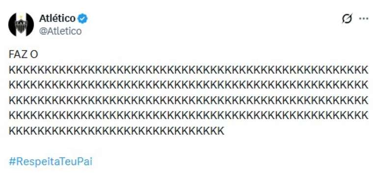 Provoca&ccedil;&atilde;o do Atl&eacute;tico a Kaio Jorge &ndash;