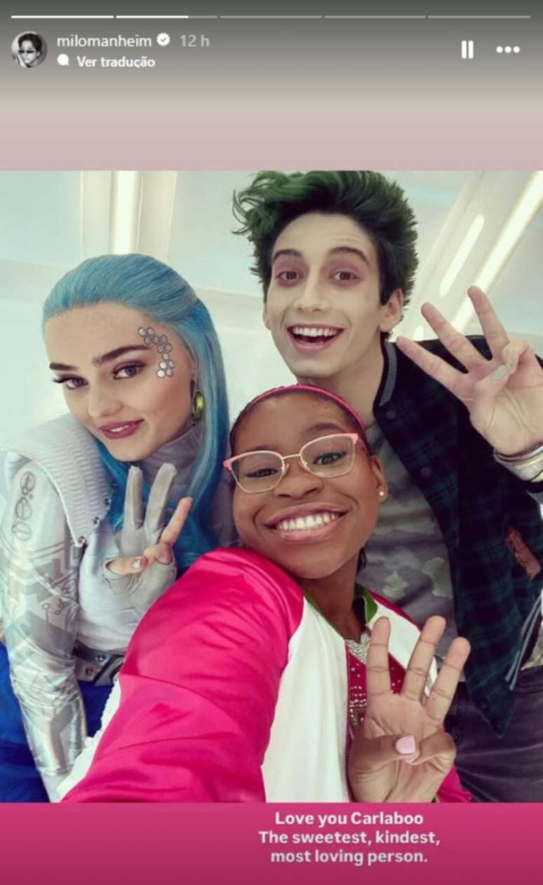 Milo Manheim lamentou a morte de Carla Jeffery nas redes sociais