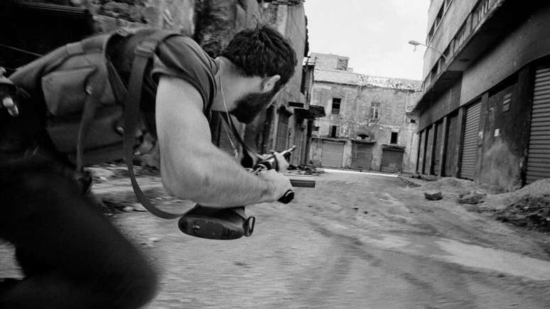 Falangista crist&atilde;o durante Guerra Civil na L&iacute;bia, em 1978.