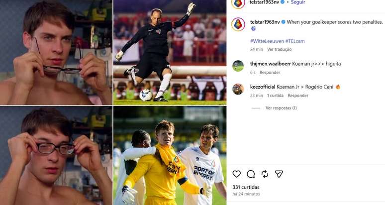 Fa&ccedil;anha de Koeman Jr. rendeu meme comparando-o a Rog&eacute;rio Ceni &ndash;
