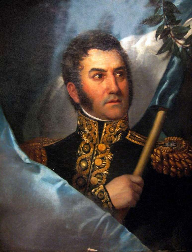 Argentino Jos&eacute; de San Mart&iacute;n &eacute; tamb&eacute;m conhecido como o libertador de Argentina, Chile e Peru