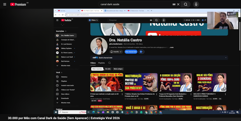 Youtuber mostra canal de m&eacute;dico gerado por IA