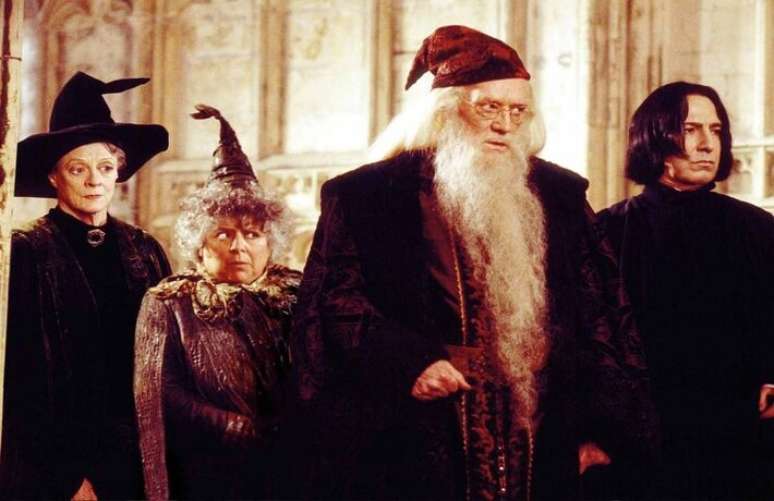 Atriz Miriam Margolyes em cena da franquia 'Harry Potter'