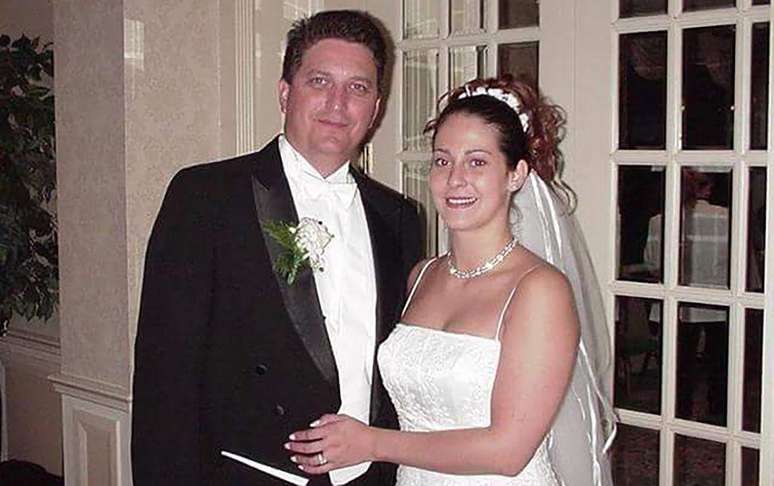 John e Sylvia Resta, no dia do seu casamento