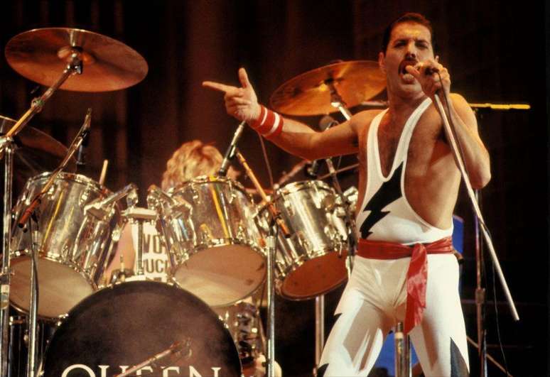 Freddie Mercury, do Queen, tamb&eacute;m se apresentou na primeira edi&ccedil;&atilde;o do Rock in Rio, em 1985