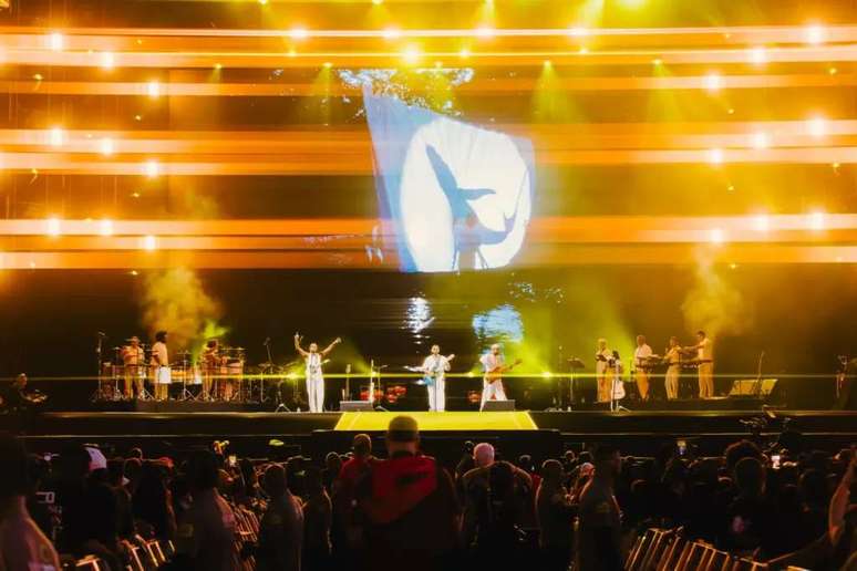 Gilsons, Daniela Mercury & Olodum | Imagem: Divulga&ccedil;&atilde;o/Rock in Rio (Cr&eacute;dito: @MorivaFilmes/@DiegoPadilha)