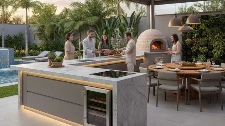 Conte&uacute;do mostra como a integra&ccedil;&atilde;o da cozinha ao quintal amplia o uso do espa&ccedil;o e valoriza a resid&ecirc;ncia