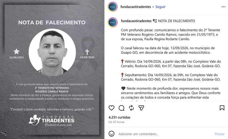 Funda&ccedil;&atilde;o lamenta partida de Rog&eacute;rio