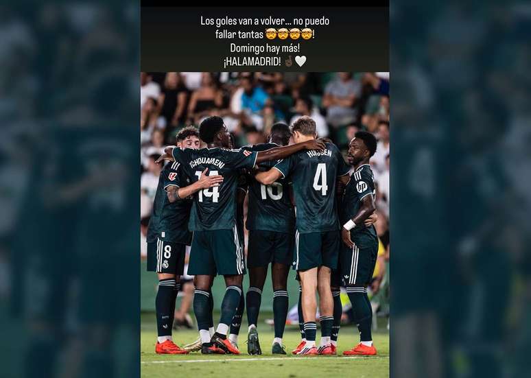 Publica&ccedil;&atilde;o de Vini Jr nas redes sociais &ndash;