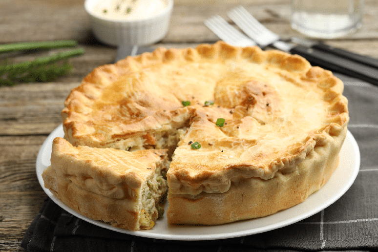 Torta de frango cremosa 