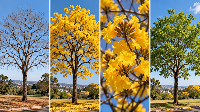 Por que o ip&ecirc; fica sem folhas antes de florescer? Veja como funciona o ciclo da &aacute;rvore, quando ocorre a flora&ccedil;&atilde;o e o que observar nos galhos.