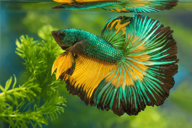 O peixe betta precisa de uma alimenta&ccedil;&atilde;o rica em prote&iacute;nas e oferecida em pequenas por&ccedil;&otilde;es para manter suas necessidades nutricionais 