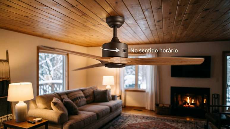 Ajustar o ventilador para o modo de inverno otimiza o conforto t&eacute;rmico e contribui para a economia de energia na resid&ecirc;ncia.