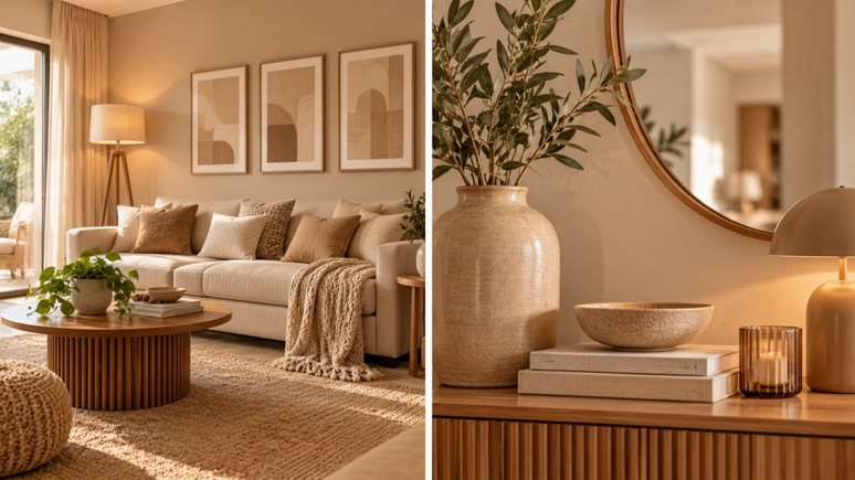 Uma decora&ccedil;&atilde;o com poucos tons pode ter muita personalidade. Aprenda a usar varia&ccedil;&otilde;es da mesma cor, diferentes texturas e materiais para criar equil&iacute;brio visual.