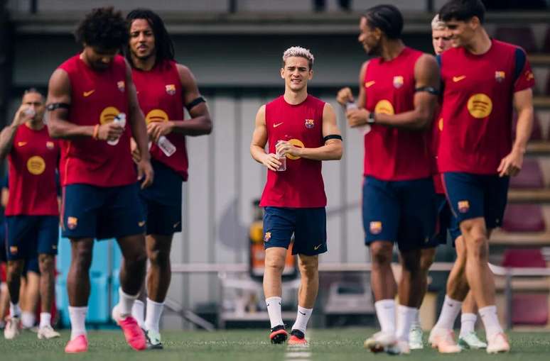 Atividade de prepara&ccedil;&atilde;o do Bar&ccedil;a antes de encarar o Sevilla &ndash;