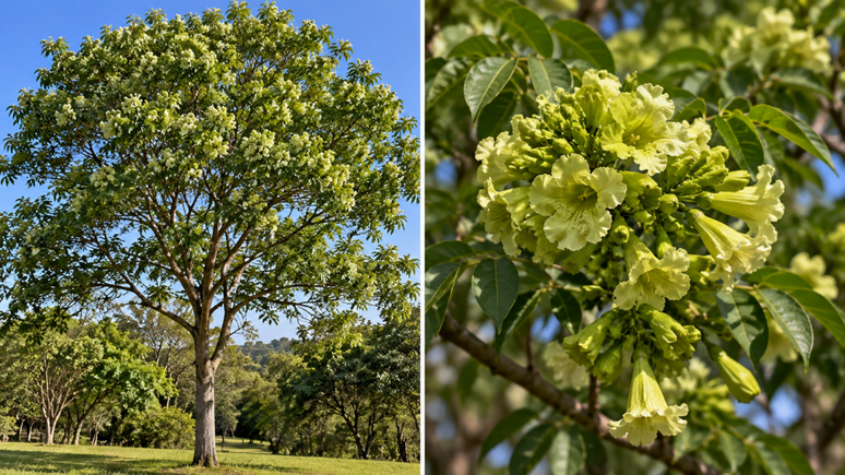 Por que o ip&ecirc;-verde quase n&atilde;o aparece quando floresce? Entenda como a cor das flores, o formato da copa e a folhagem influenciam sua apar&ecirc;ncia discreta.