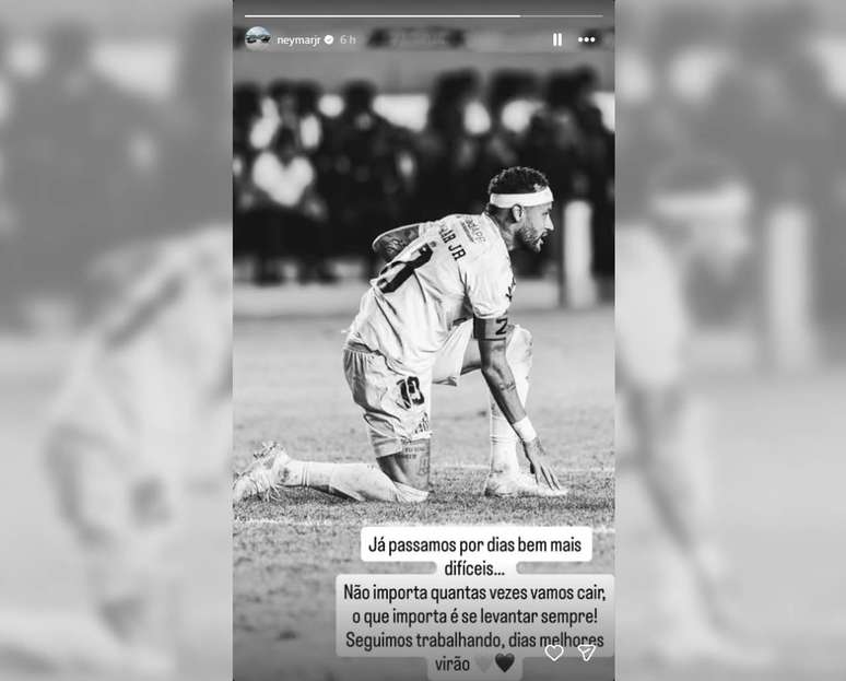 Neymar lamentou a derrota do Santos na Sul-Americana &ndash;