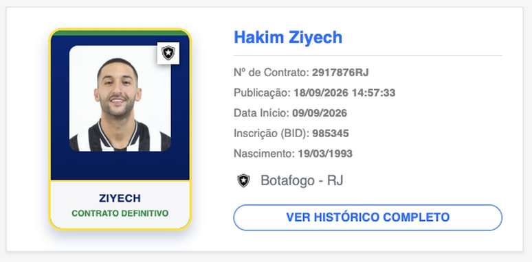 Ziyech no BID da CBF &ndash;