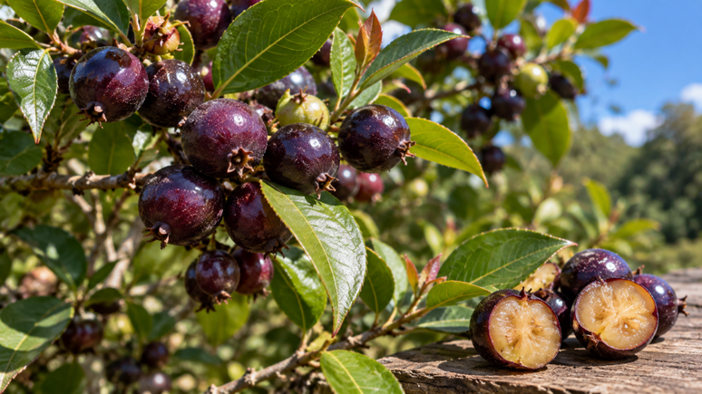O guabiju pode passar despercebido at&eacute; amadurecer. Veja como reconhecer a &aacute;rvore, identificar o fruto roxo-escuro e conhecer os usos dessa fruta nativa.