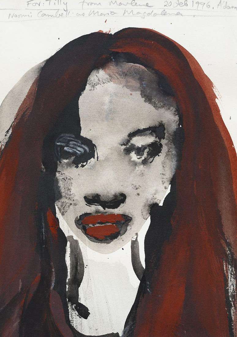 'Naomi Campbell como Maria Madalena', da artista sul-africana Marlene Dumas