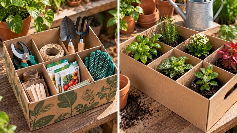 Como transformar papel&atilde;o em organizador de jardinagem? Aprenda a refor&ccedil;ar a caixa, criar divis&oacute;rias e proteger o material para aumentar sua durabilidade.