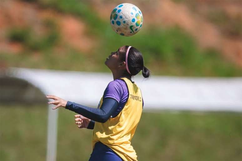 Jogadora do Itabirito durante treino &ndash;