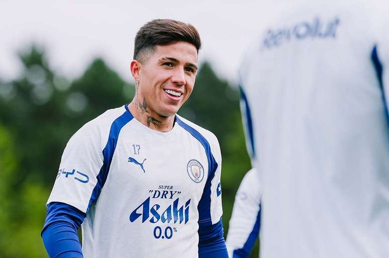 Enzo Fern&aacute;ndez, um dos principais jogadores do Manchester City &ndash;