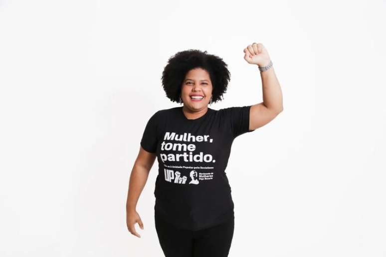 Samara Martins &eacute; candidata &agrave; Presid&ecirc;ncia da Rep&uacute;blica em 2026 pelo partido UP.