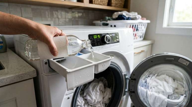Ele pode deixar o tecido com sensa&ccedil;&atilde;o mais leve ao ajudar a remover res&iacute;duos de detergente e minerais que ficam presos &agrave;s fibras.