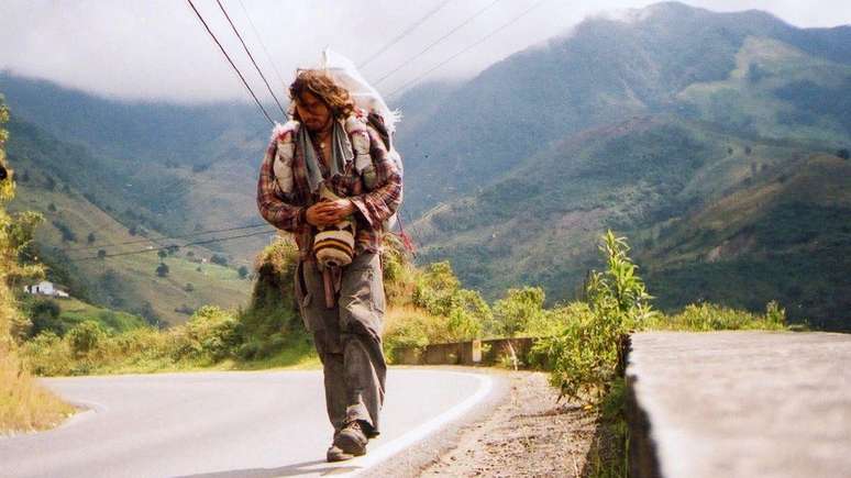 Karl na Col&ocirc;mbia em 2001, quando estava havia tr&ecirc;s anos em sua viagem de volta para casa