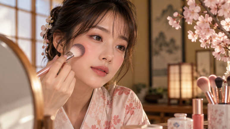 Como fazer uma maquiagem japonesa natural? Veja os segredos do baixo contraste, do blush difuso e das camadas leves para valorizar a apar&ecirc;ncia real do rosto.