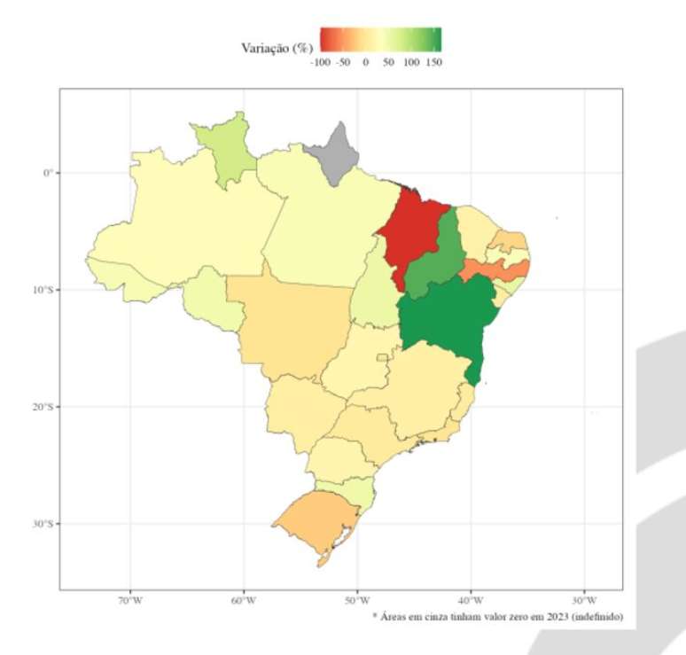 Varia&ccedil;&atilde;o das notas estaduais no pilar Gest&atilde;o da Seguran&ccedil;a no Tr&acirc;nsito de 2025 e 2026