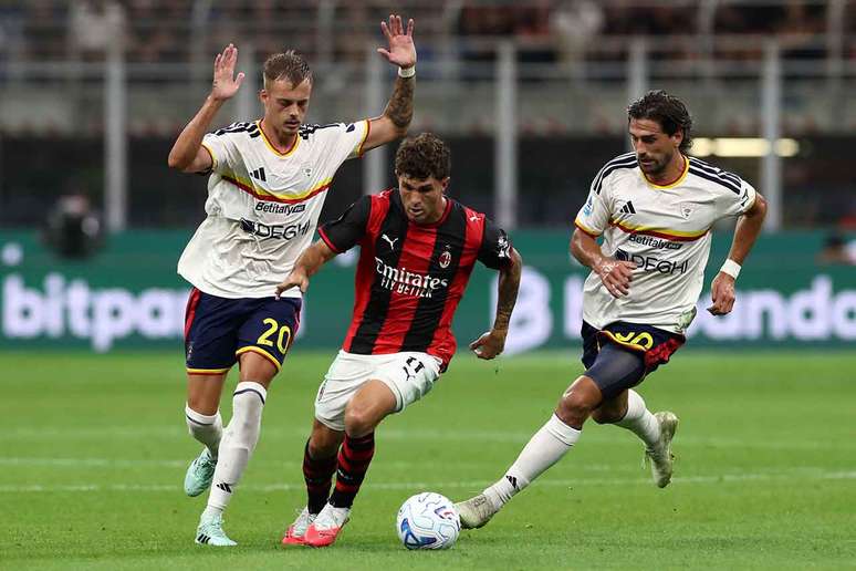Christian Pulisic foi um dos destaques da vit&oacute;ria do Milan sobre o Lecce &ndash;